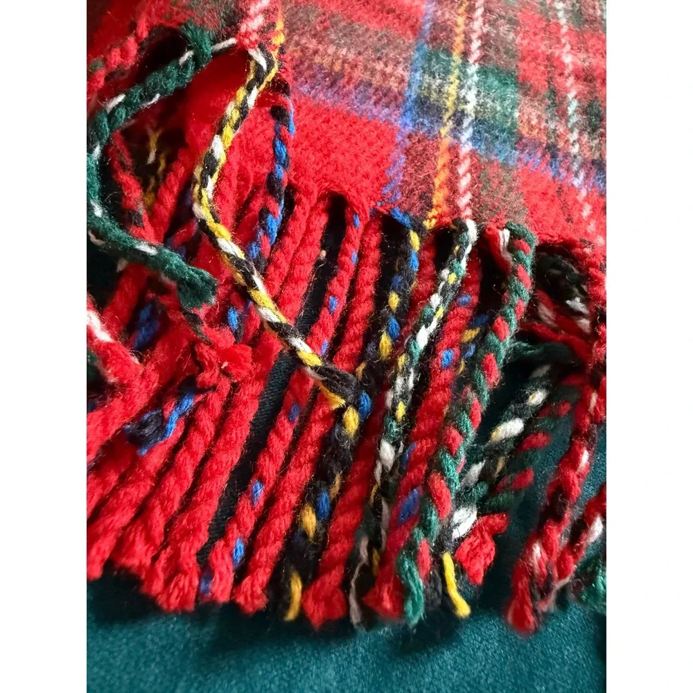 Rock Creek Red Plaid Acrylic Scarf Fringe Winter Accessory 64x12‎